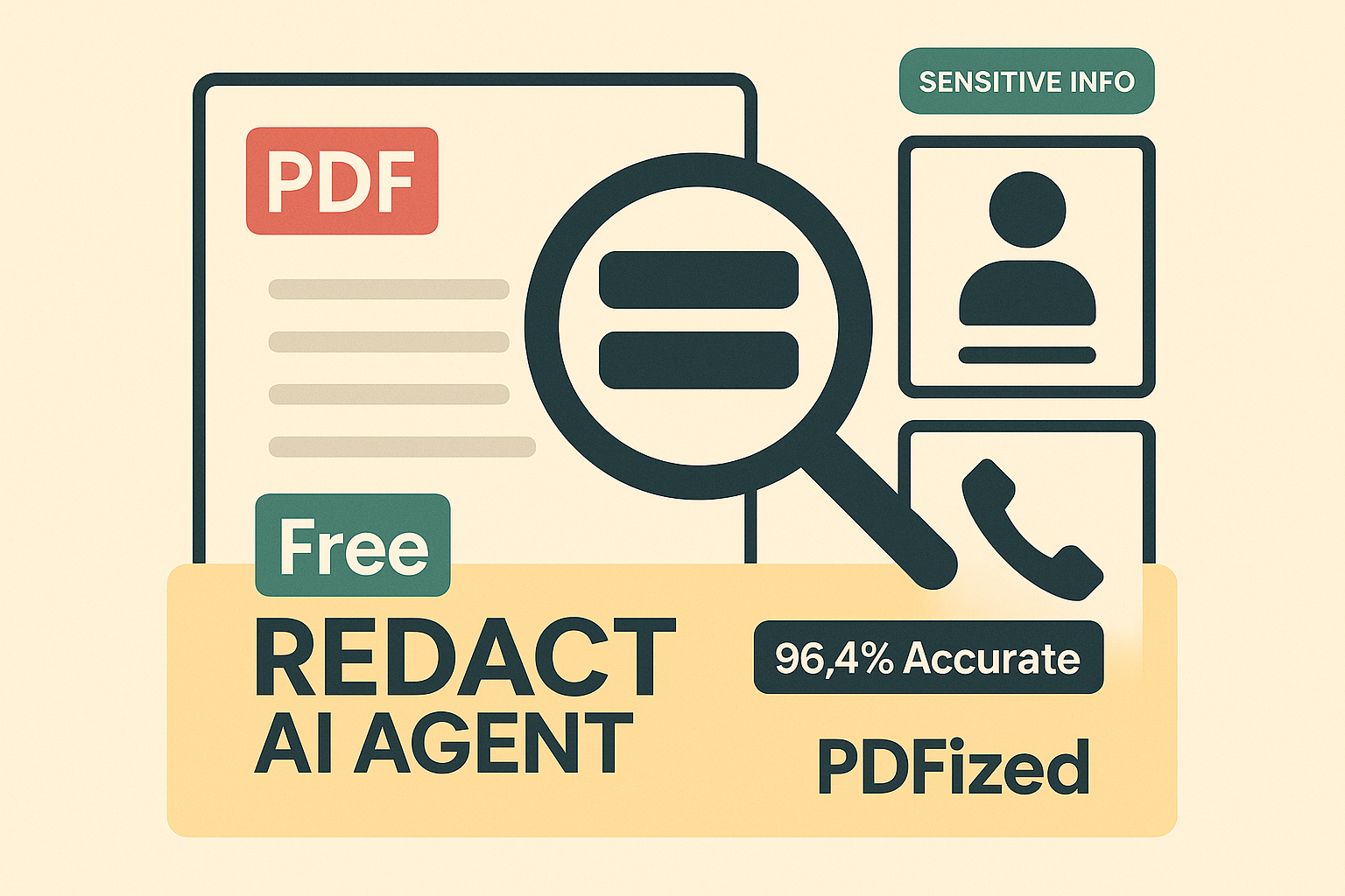 PDF redaction tool showing 96.4% accuracy